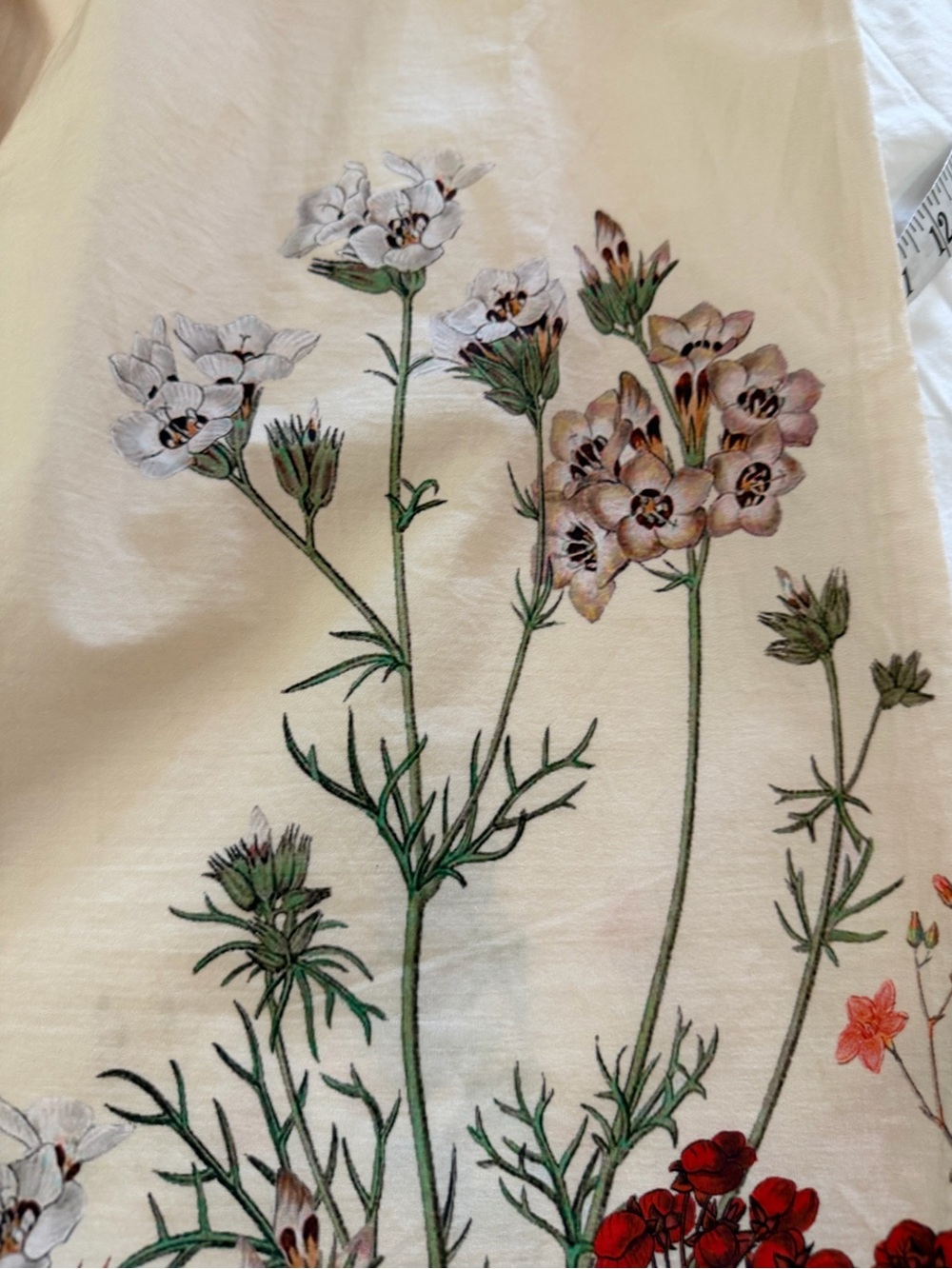 ANGELA MARA Wide Leg Pull on Floral Cotton Pants Italy S - Picture 6 of 15
